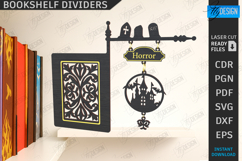 Bookshelf Dividers Laser Cut Bundle | Library Shelf Dividers Product Image 6