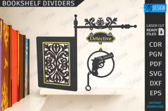Bookshelf Dividers Laser Cut Bundle | Library Shelf Dividers Product Image 7