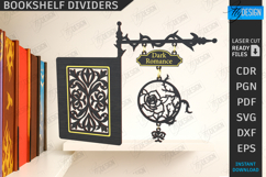 Bookshelf Dividers Laser Cut Bundle | Library Shelf Dividers Product Image 8