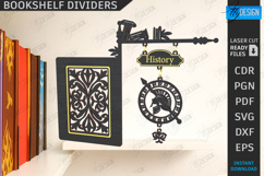 Bookshelf Divider Laser Cut|Library Shelf Divider|Home Decor Product Image 1