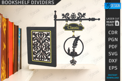 Bookshelf Divider Laser Cut|Library Shelf Divider|Home Decor Product Image 1