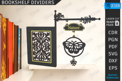 Bookshelf Dividers Laser Cut Bundle | Library Shelf Dividers Product Image 12