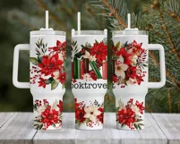 Booktrovert PNG 40 oz Tumbler Wrap Design Christmas Product Image 3