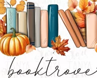 Autumn Booktrovert Png Digital Download Art Product Image 3