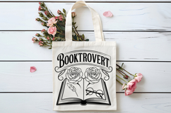 Booktrovert SVG, Book Lover SVG, Reading SVG Product Image 4