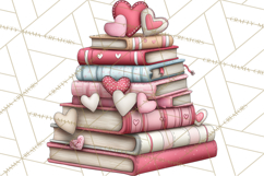 Valentine Reader Worm Clipart, Cute Bookworm Valentine Art Product Image 3