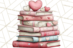 Valentine Reader Worm Clipart, Cute Bookworm Valentine Art Product Image 4