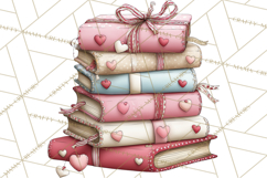 Valentine Reader Worm Clipart, Cute Bookworm Valentine Art Product Image 2