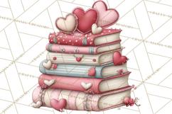 Valentine Reader Worm Clipart, Cute Bookworm Valentine Art Product Image 5