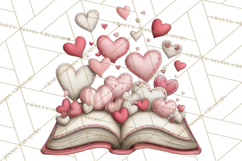 Valentine Reader Worm Clipart, Cute Bookworm Valentine Art Product Image 2