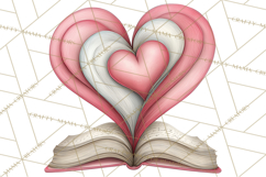 Valentine Reader Worm Clipart, Cute Bookworm Valentine Art Product Image 3