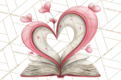 Valentine Reader Worm Clipart, Cute Bookworm Valentine Art Product Image 5