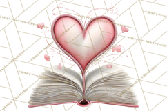Valentine Reader Worm Clipart, Cute Bookworm Valentine Art Product Image 4