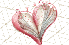 Valentine Reader Worm Clipart, Cute Bookworm Valentine Art Product Image 5