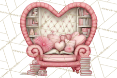 Valentine Reader Worm Clipart, Cute Bookworm Valentine Art Product Image 3