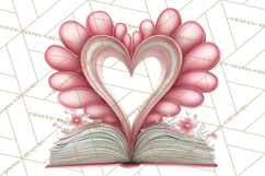 Valentine Reader Worm Clipart, Cute Bookworm Valentine Art Product Image 2