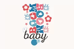 Boom Boom Baby 4th of July Retro Design, Holiday T-shirt Product Image 1