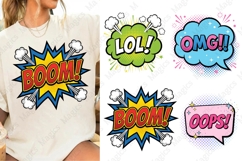 Boom Comic Speech Bubble Retro Pop Art PNG Design File Product Image 1