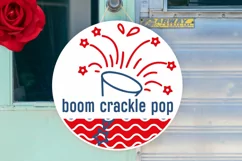 Boom Crackle Pop SVG, 4th Of July Round Sign SVG Design Product Image 2