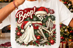 Boop! Christmas Skeleton & Ghost PNG | Funny Holiday Sublima Product Image 3