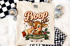 Boop the Reindeer PNG ,Vintage Christmas Sublimation Design Product Image 4