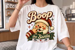 Boop the Santa PNG, Vintage Christmas Sublimation Design Product Image 3