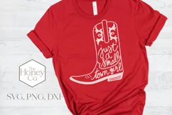 Just a Small Town Girl SVG | Cowboy Boot SVG Cut File Product Image 1