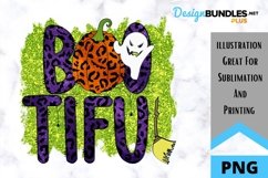 Bootiful - Ghost - Halloween Sublimation PNG Product Image 1