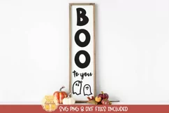Halloween Vertical Porch Sign SVG | Boo To You Product Image 1