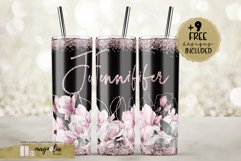 Floral tumbler sublimation wrap design png Product Image 1