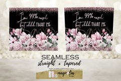 I&#039;m 99 angel but that 1 Floral tumbler sublimation design Product Image 2