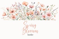 Watercolor Wildflowers Border - Watercolor Floral Product Image 1