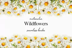 Watercolor Floral Clipart - Wildflowers floral clipart Product Image 1