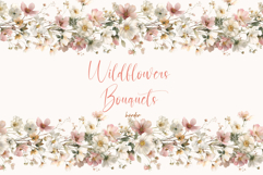 Watercolor Wildflowers Border - Watercolor Floral Product Image 1