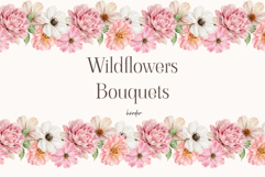 Watercolor Wildflower Border Seamless Floral Design Product Image 1