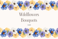 Watercolor Wildflower Border Seamless Floral Design Product Image 1