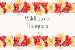 Watercolor Wildflower Border Seamless Floral Design Product Image 1