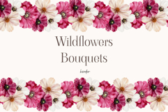 Watercolor Wildflower Border Seamless Floral Design Product Image 1