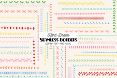 Color Seamless Borders | Hand Drawn Divider | Brushes Product Image 1
