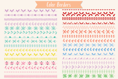 Color Seamless Borders | Hand Drawn Divider | Brushes Product Image 5