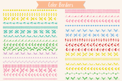 Color Seamless Borders | Hand Drawn Divider | Brushes Product Image 6