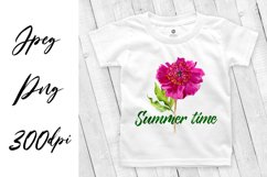 Peony watercolor - sublimation design Product Image 1