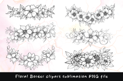 Floral border clipart sublimation Product Image 1