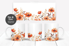 Watercolor floral mug sublimation design Product Image 1