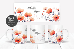 Watercolor floral mug sublimation design Product Image 1