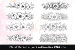 Floral border clipart sublimation Product Image 1
