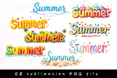 Summer typography sublimation PNG Product Image 1
