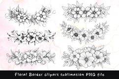Floral border clipart sublimation Product Image 1