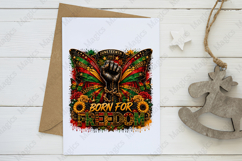 Born for Freedom Juneteenth Butterfly PNG for Black Product Image 3