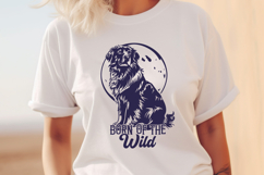 Born of the Wild SVG, Dog and Moon Silhouette PNG, Wild Dog Product Image 2